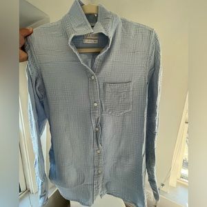 J crew gauze top, blue